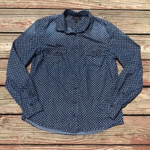J Crew Chambray Shirt Stars 8